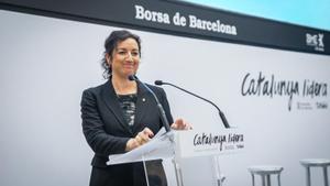 Romero durante su intervención en la Bolsa de Barcelona