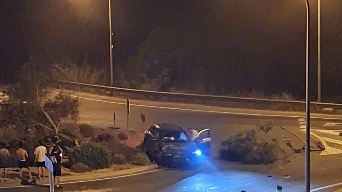 Imagen del vehículo siniestrado en la madrugada de este jueves 9 de julio