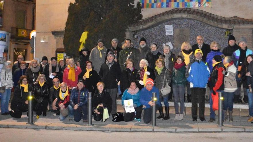 Part del grup que està portant cada dia la Música per la llibertat a Artés