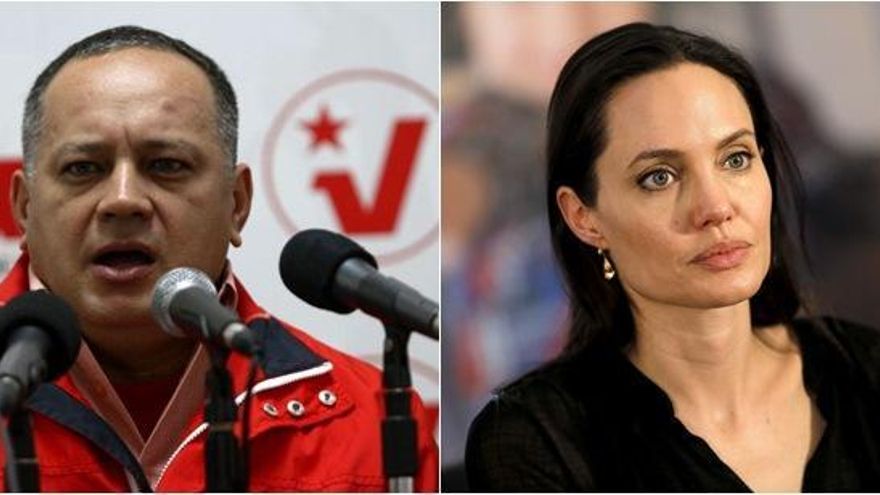 Diosdado Cabello y Angelina Jolie