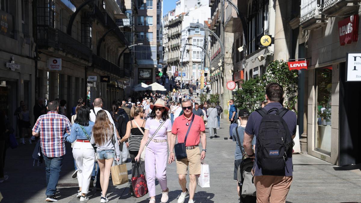 Calle Príncipe, en Vigo.