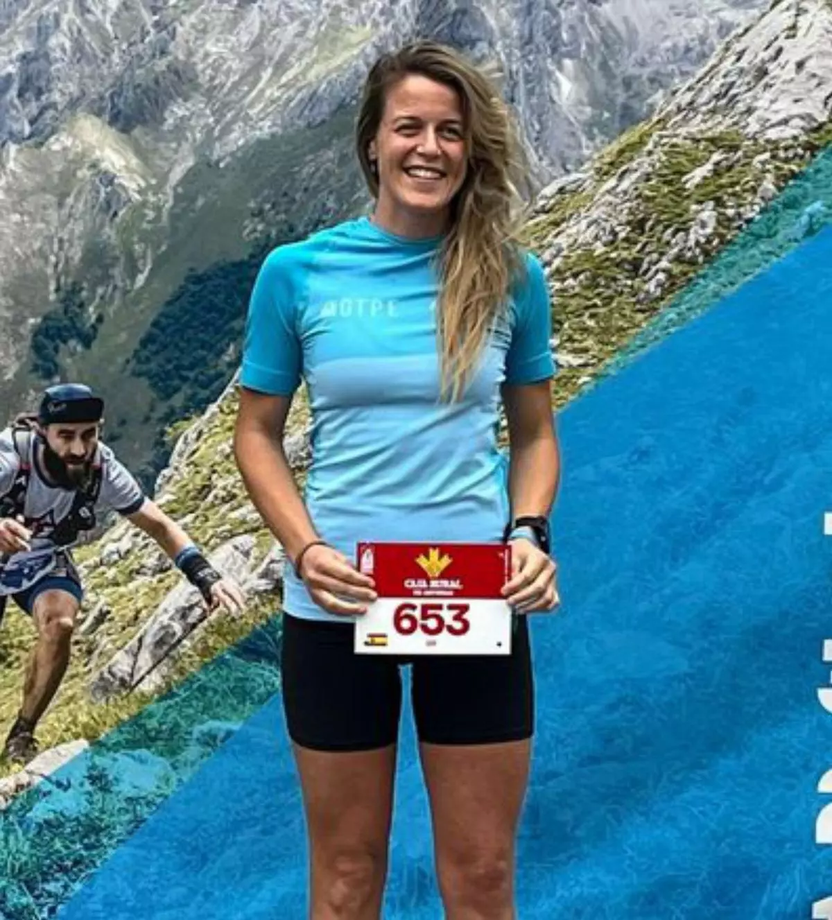 La atleta tudense Dayana Álvarez se cuelga la medalla de plata en un trail en Picos de Europa