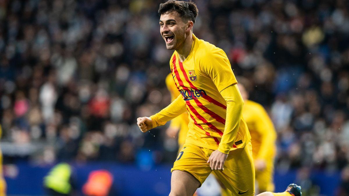 Pedri celebrant un gol contra l&#039;Espanyol