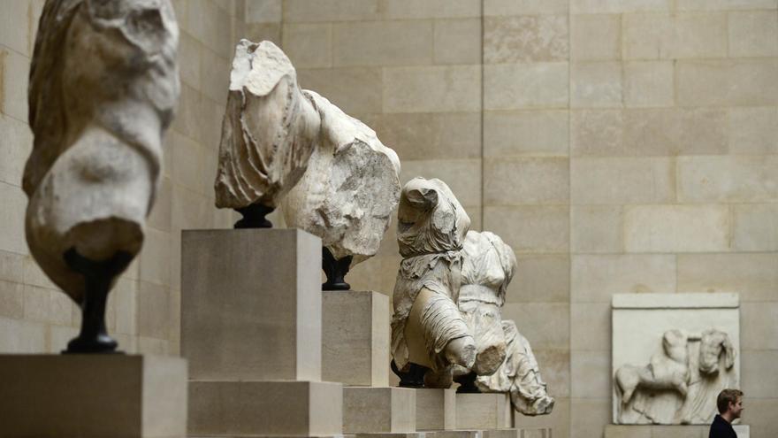 Parte de las piezas del Partenón expuestas en el Museo Británico que Grecia reclama.