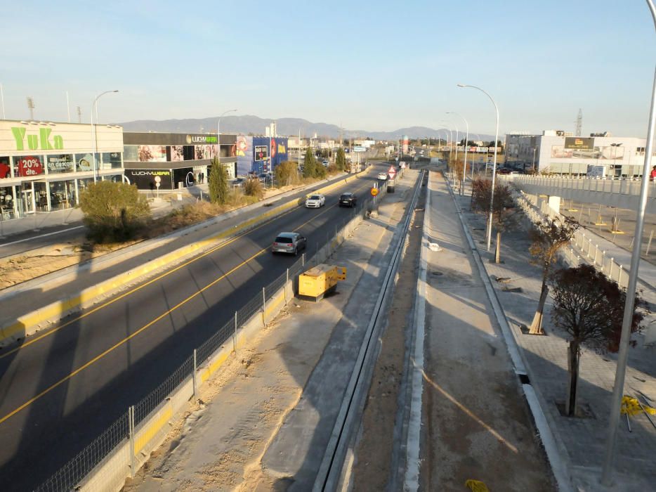 Obres a la C-260 de Figueres