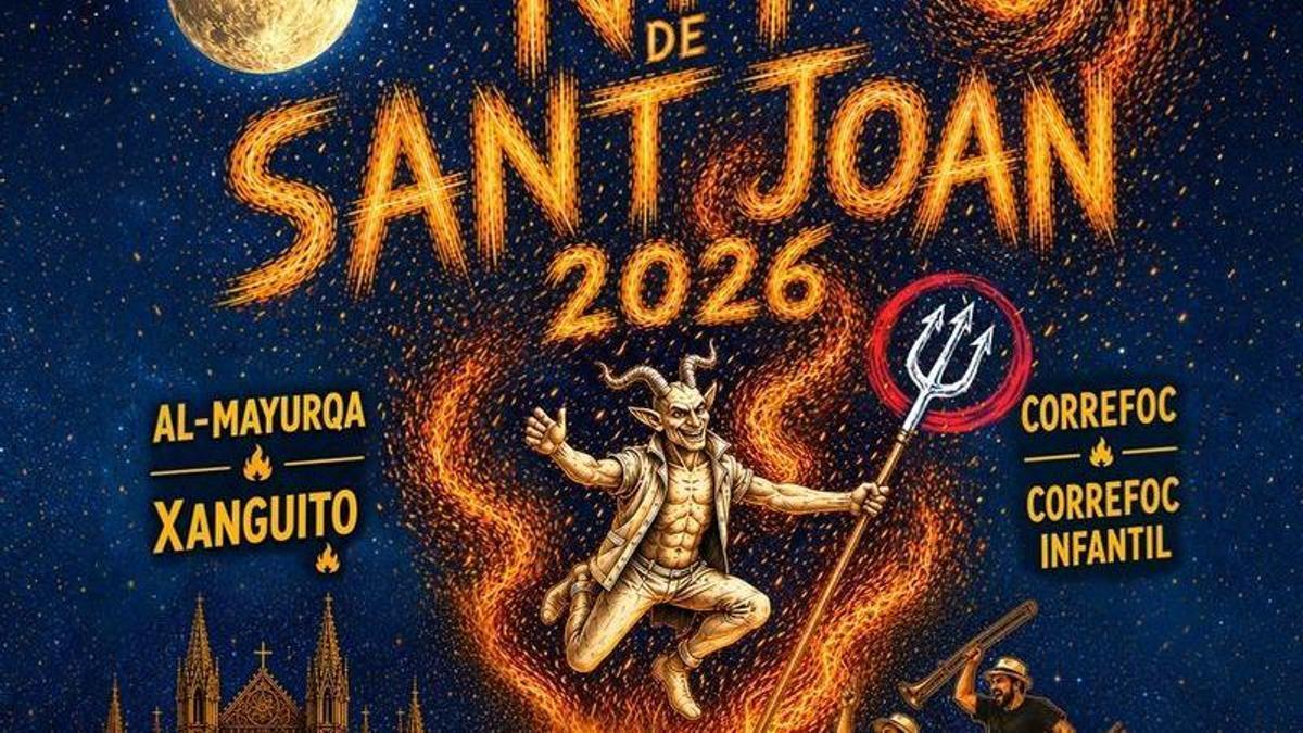 Cartel de la Noche de Sant Joan que se celebrará el 23 de junio.