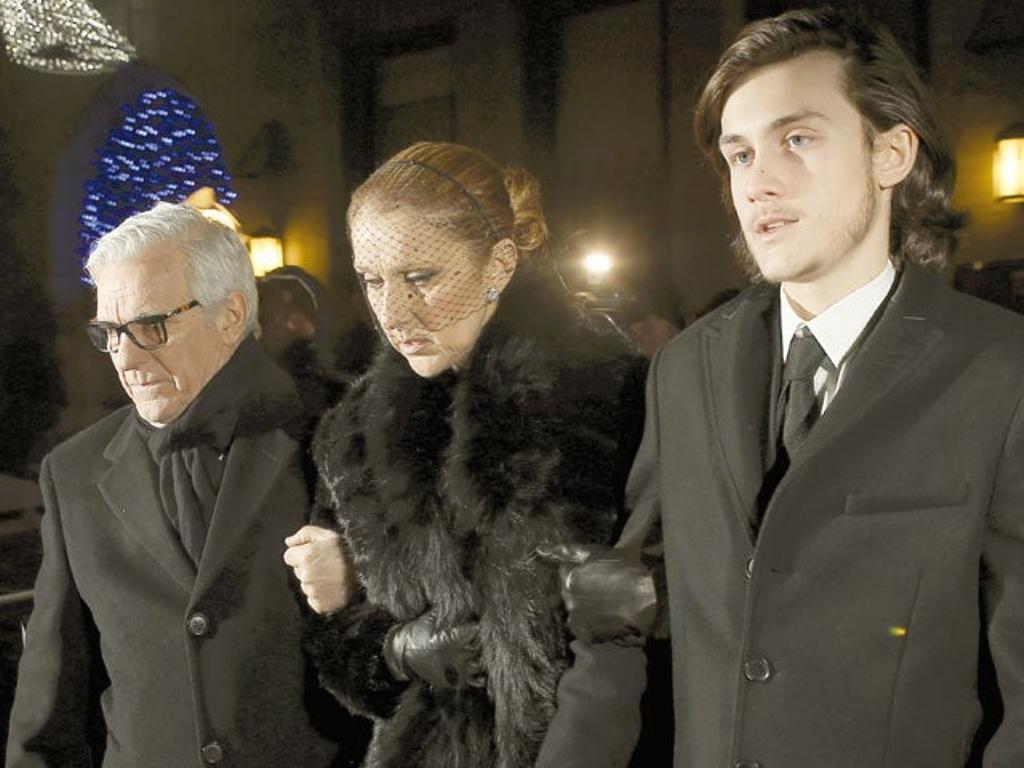 Céline Dion y sus hijos dan el último adiós a René Angélil
