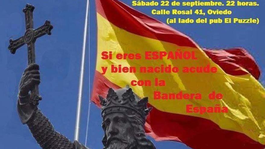 Convocan una concentración para condenar el intento de quema de una bandera de España en El Rosal (Oviedo)