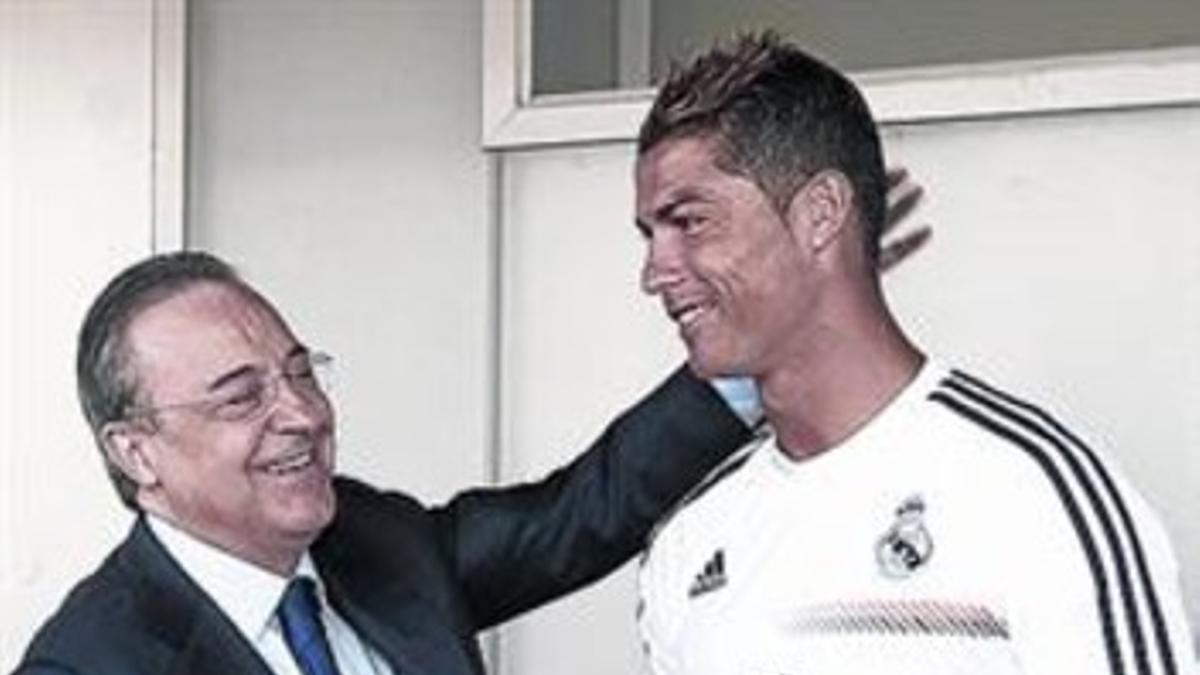 Valdebebas 8 Florentino saluda a Cristiano.