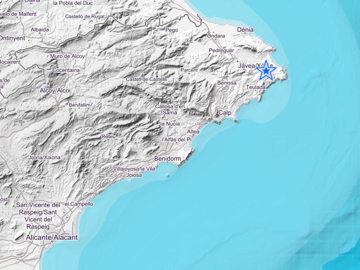 Un terremoto de 2,9 grados sacude la Marina Alta