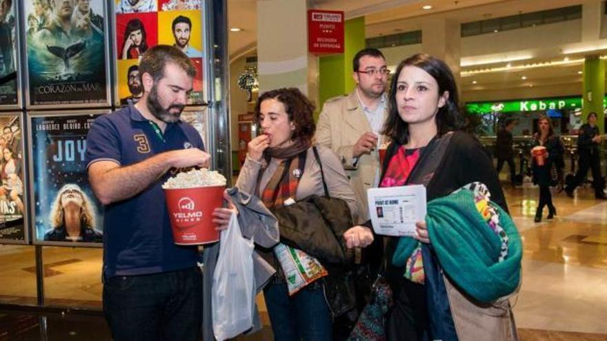 Adriana Lastra, anoche, en unos cines de Oviedo.