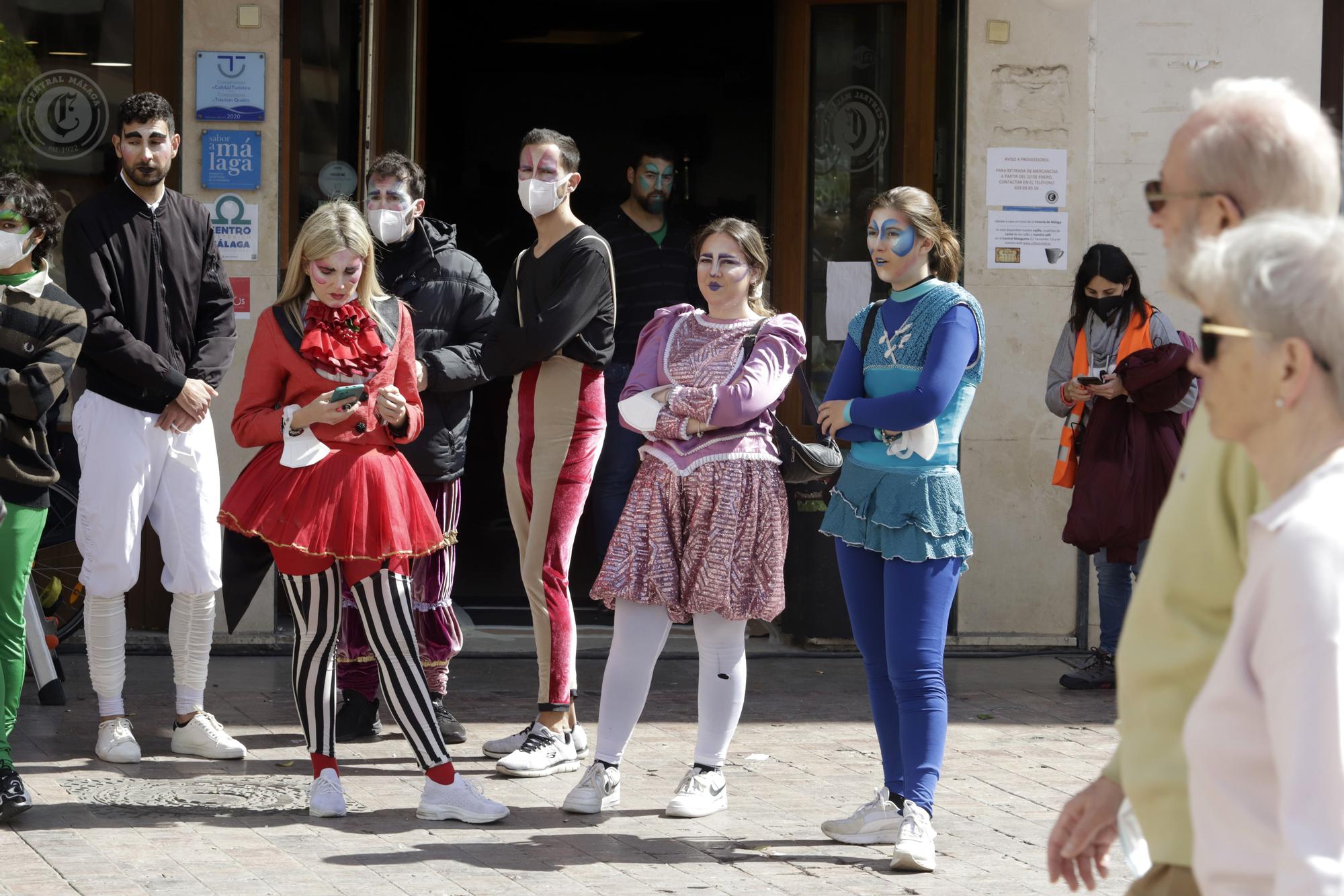 Tercer día del rodaje de 'La chica de nieve', la serie basada en la novela de Javier Castillo, en Málaga