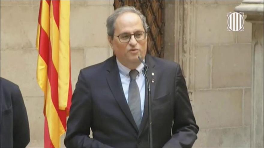 Torra, al TSJC: «El judici s'emmarca en una persecució política contra l'independentisme»