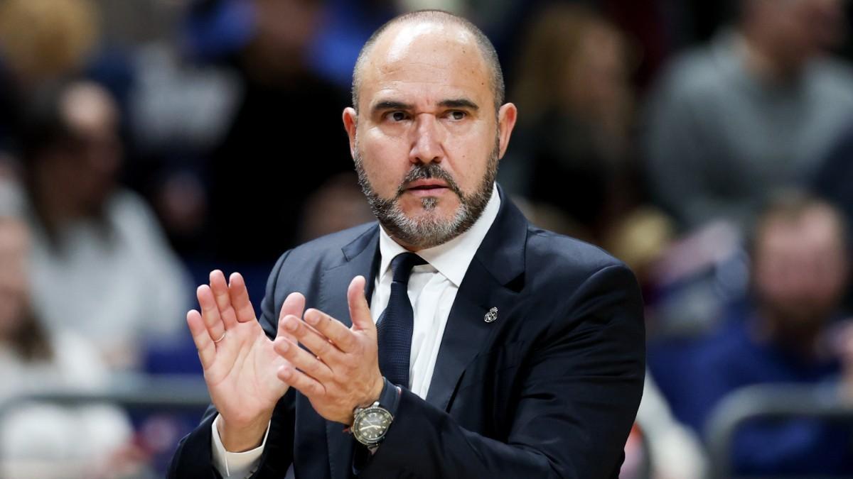 Chus Mateo, durante el partido de Euroliga ante Alba Berl赤n
