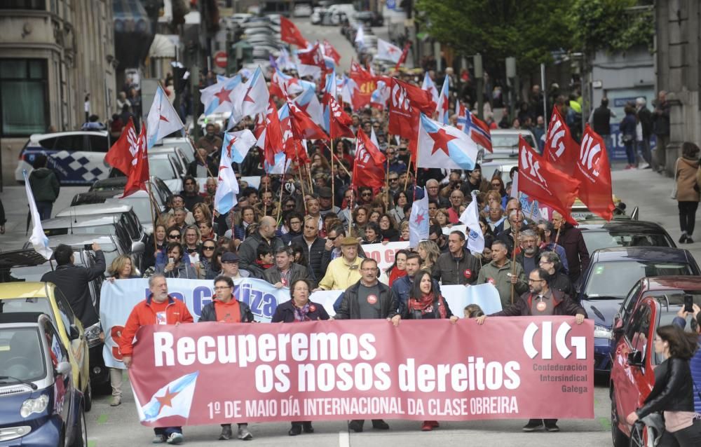 Manifestación de la CIG en A Coruña.