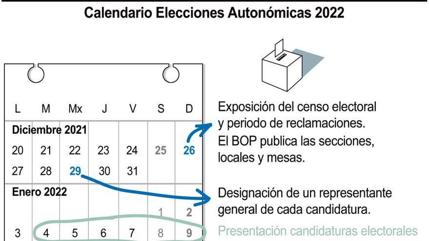 Calendario Elecciones Autonómicas 2022 (10cmx10cm)