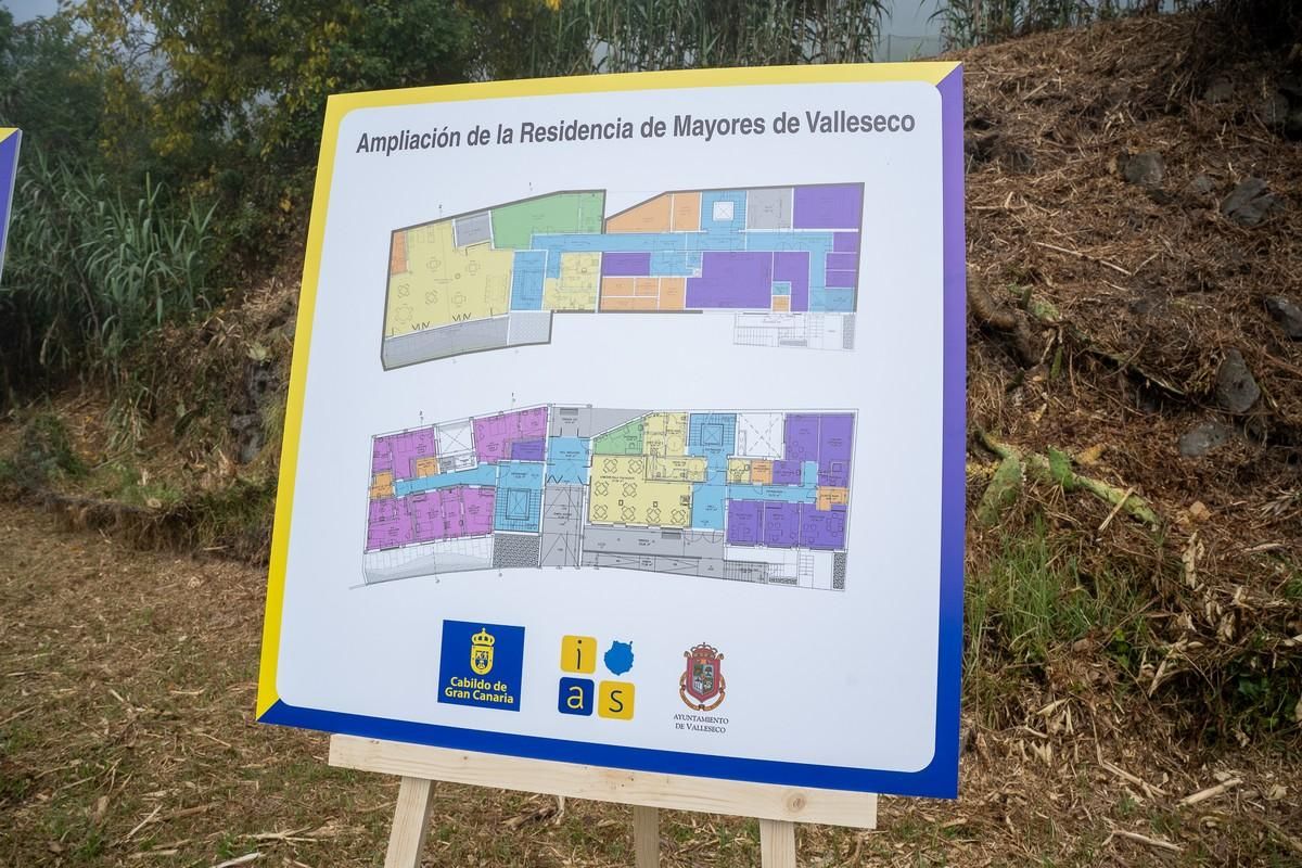 Colocación de la primera piedra de la ampliación de la Residencia de Mayores de Valleseco