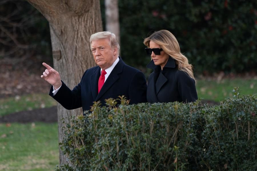 Trump y su esposa Melania, en la Casa Blanca esta semana.