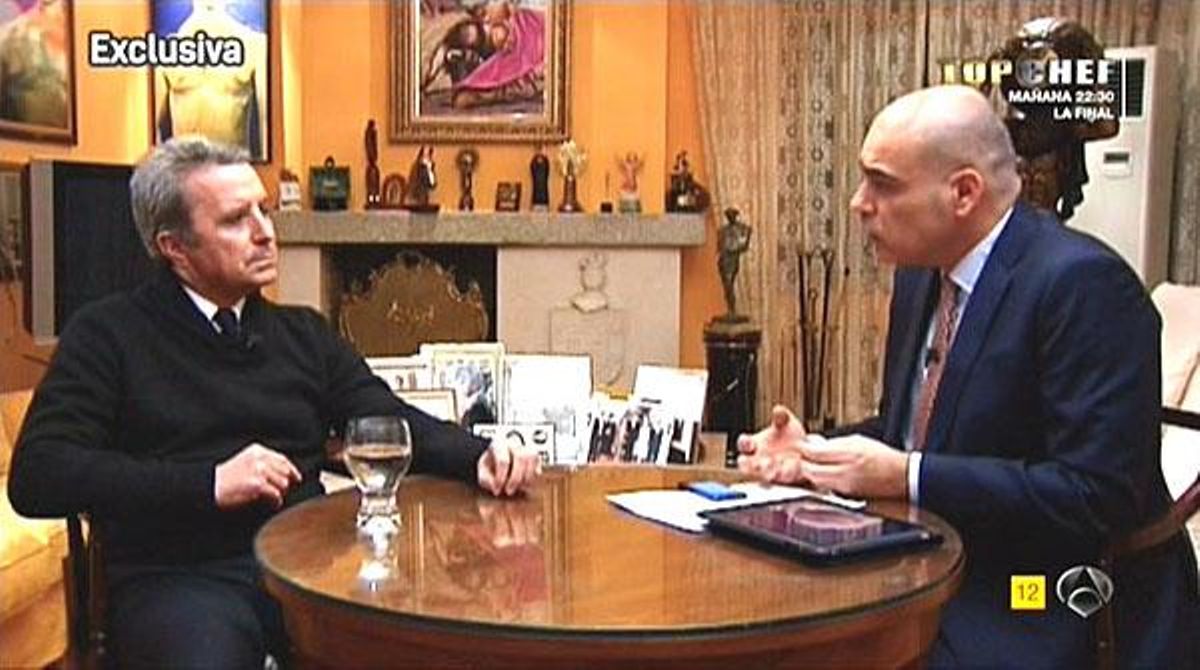 Ortega Cano, al seu domicili, entrevistat per Nacho Abad (A-3).