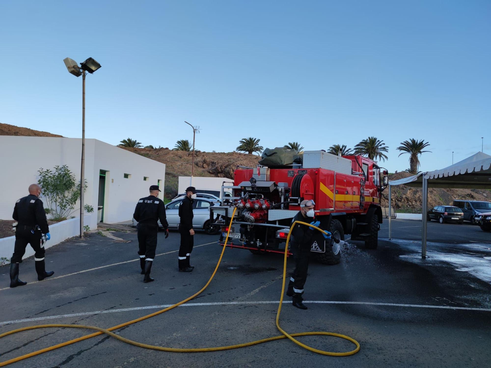 La UME vuelve a intervenir en Lanzarote ante el avance del coronavirus