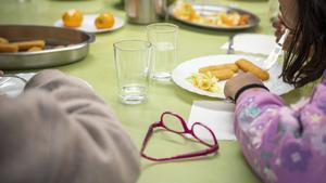 Un comedor escolar en Catalunya, este curso. 