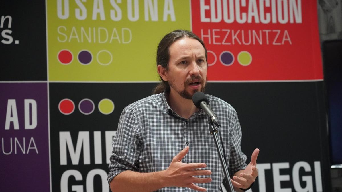 Pablo Iglesias, en un acto de campaña en Bilbao.