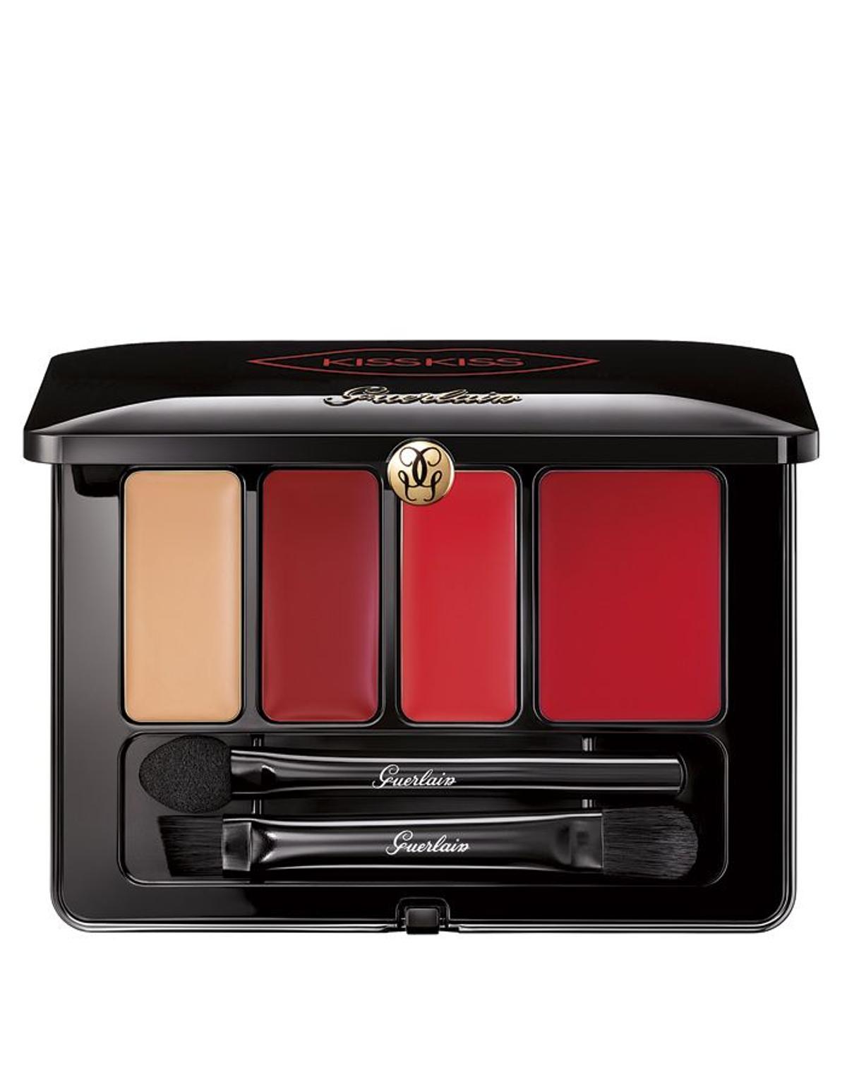 Visto en pasarela, 'todo al rojo': paleta de labios contouring Kiss Kiss from París, de Guerlain