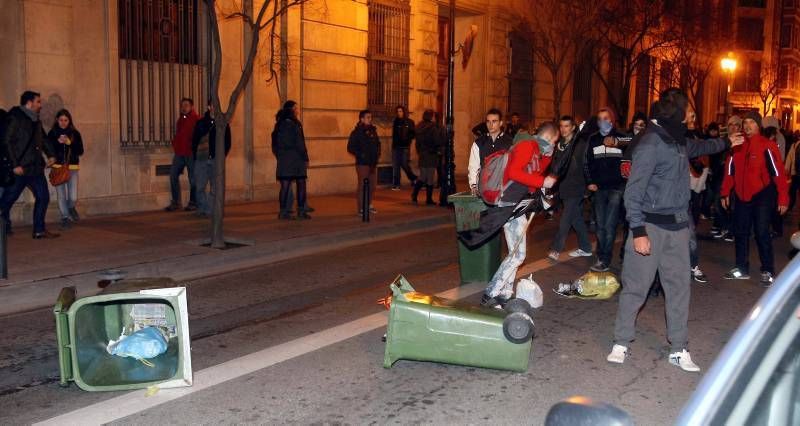 Fotogalería de los incidentes en Zaragoza