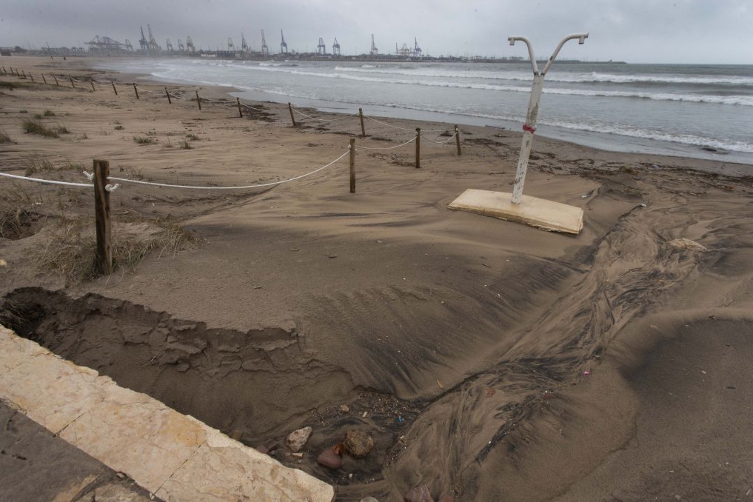 Daños en las playas del Sur (Perelló, Perellonet).