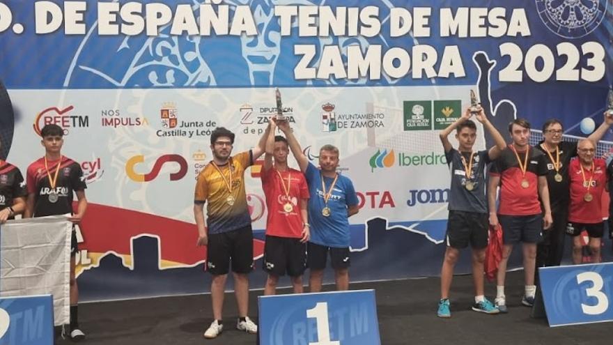 El jugador de Ibiza Álex Díaz, campeón de España de tenis de mesa en Open Pie