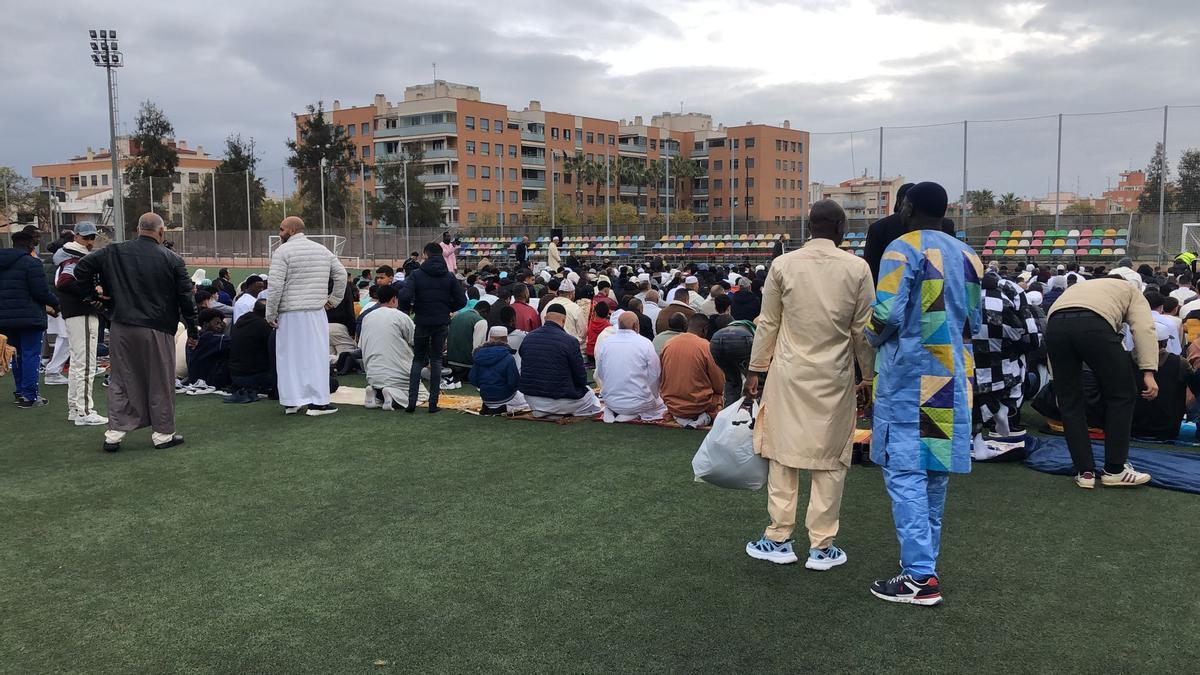 Donde más gente se congregó, en el polideportivo de Santiago el Mayor, en Murcia, como viene siendo habitual.