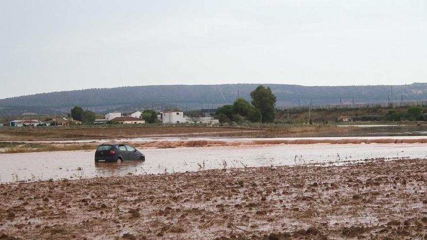 Terrenos afectados por las lluvias torrenciales.