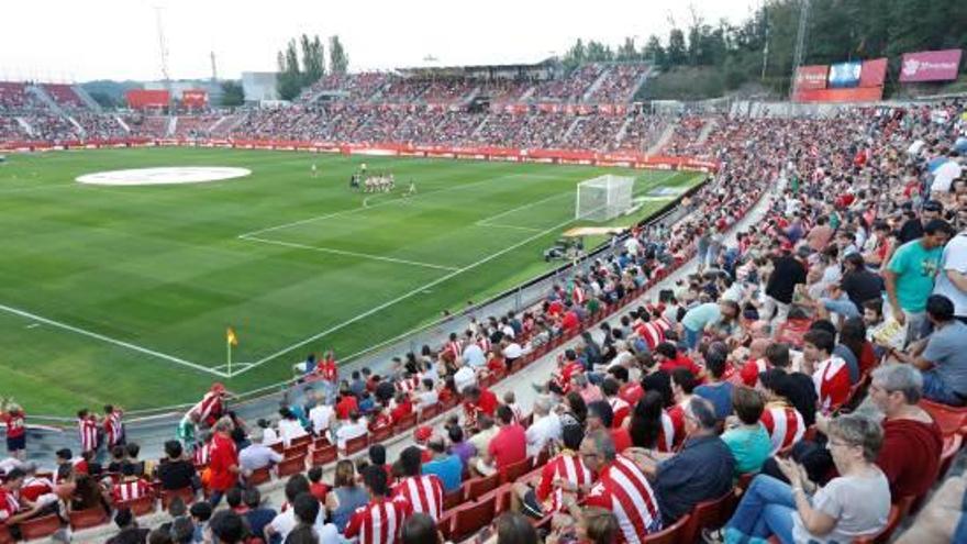 Una perspectiva de Montilivi el dia del primer partit a Primera, contra l&#039;Atlètic.