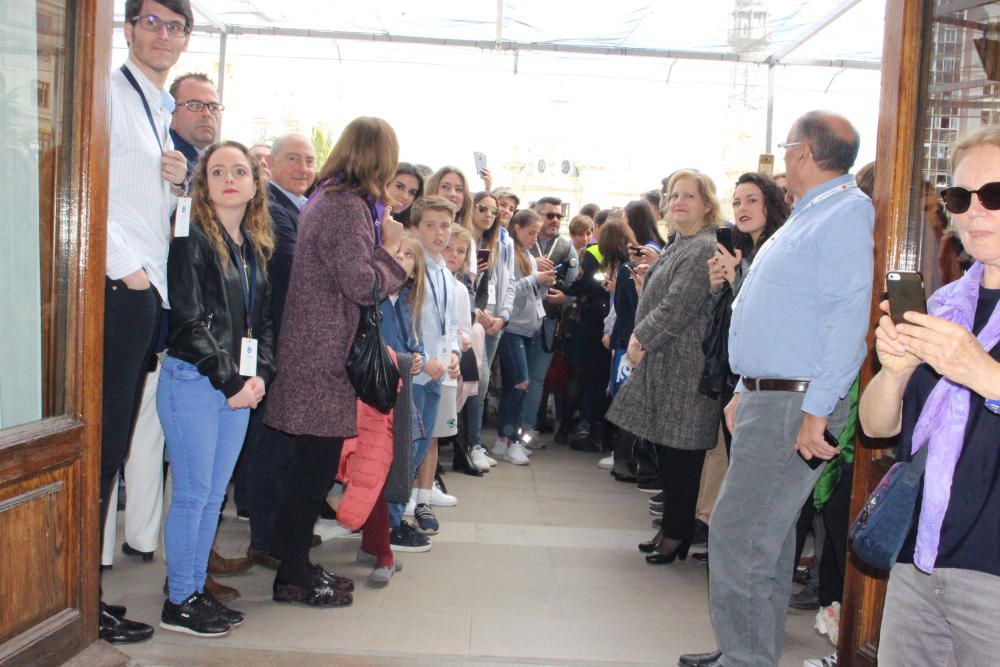 El pasillo para recibir a Reyes Martí