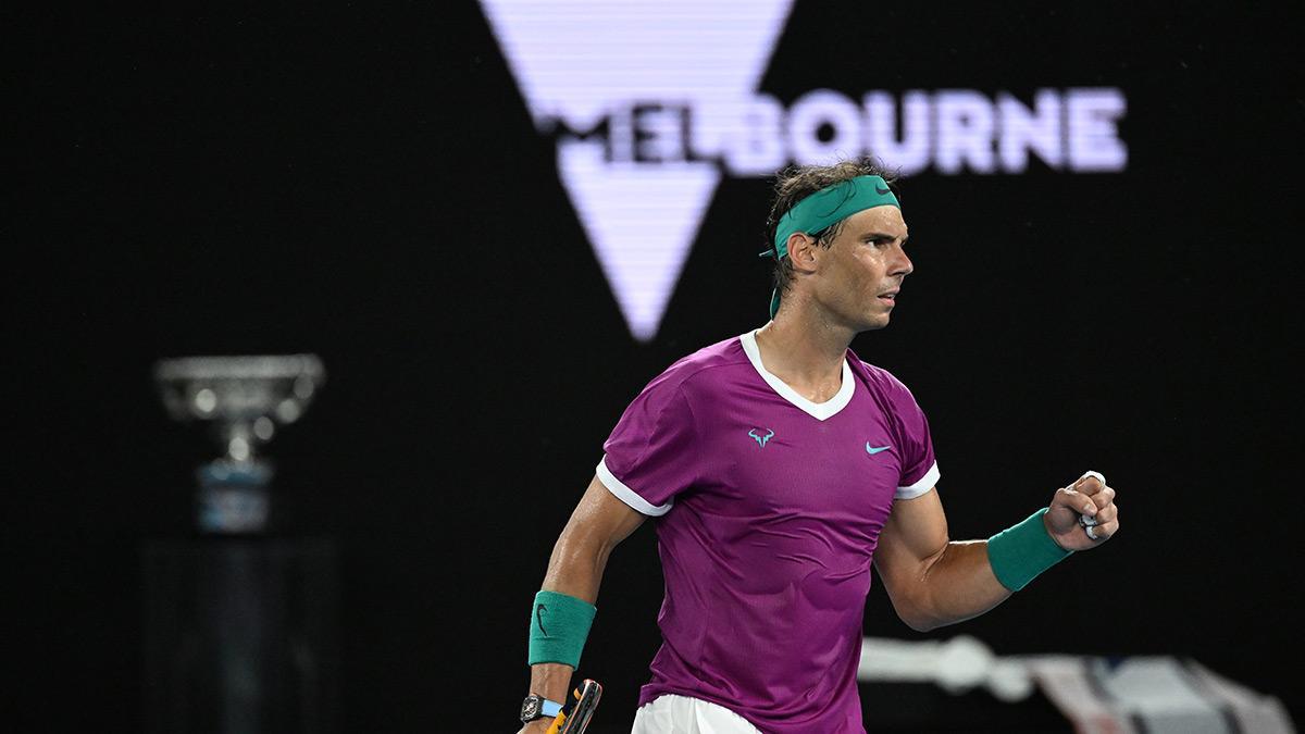 Nadal, durante la final contra Medvedev