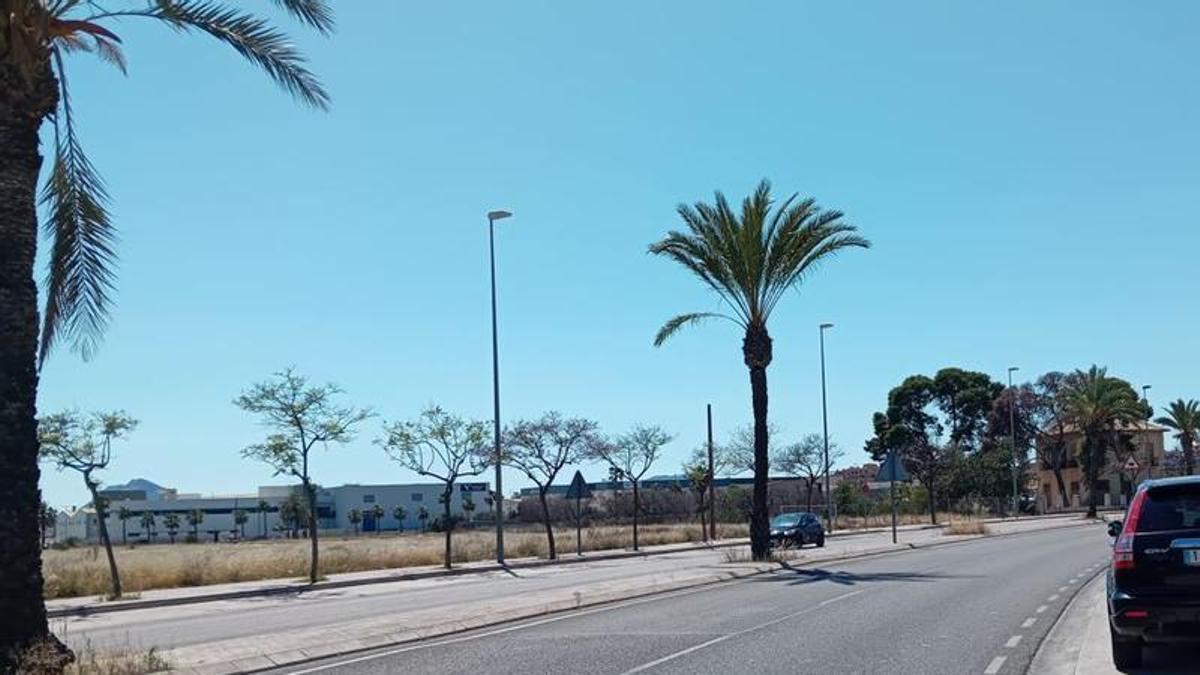 Zona del sector, con la carretera que va hacia el parque Lo Torrent
