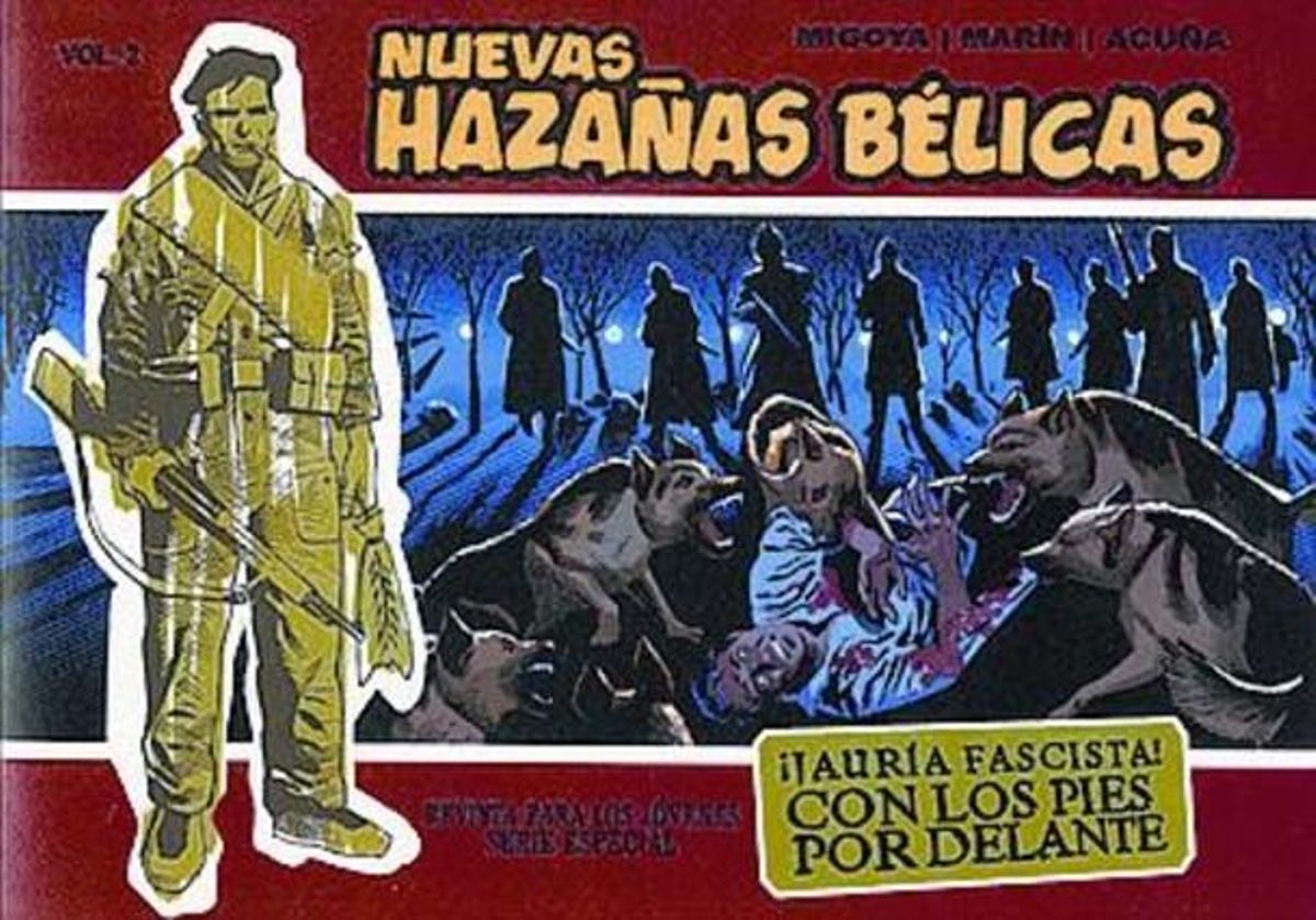 DE LA POSTGUERRA AL SEGLE XXI 3 Còmics originals amb soldats nord-americans a la portada, que a les ’Nuevas Hazañas bélicas’ es converteixen en un feixista i un milicià.