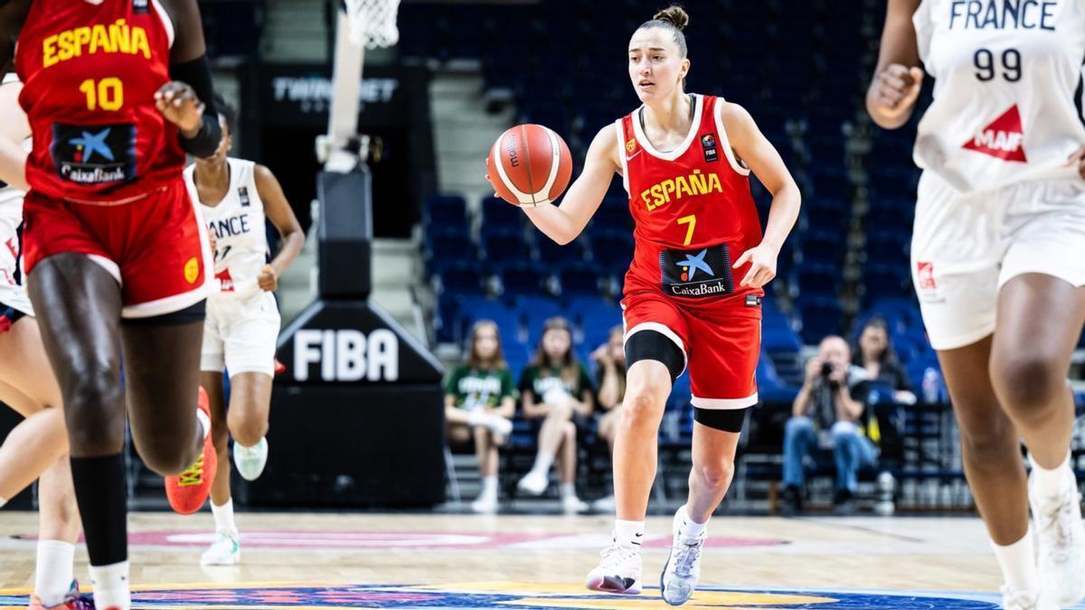 Carla Brito, con la selección española sub-20.