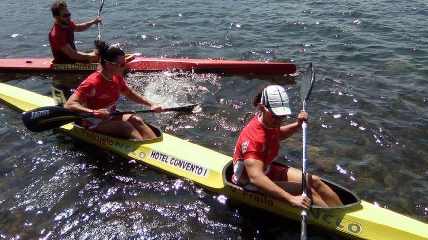 Laura Pedruelo y Victoria Fraile minutos antes de remar la semifinal.