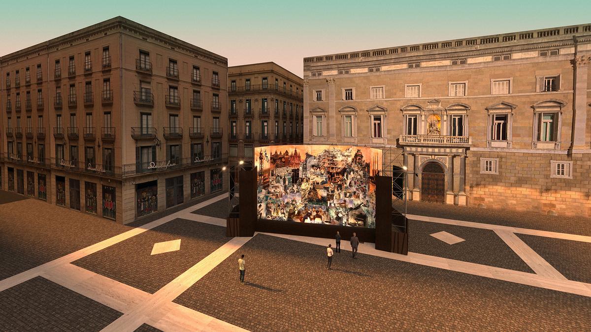 Así será el pesebre del Ayuntamiento de Barcelona del 2023
