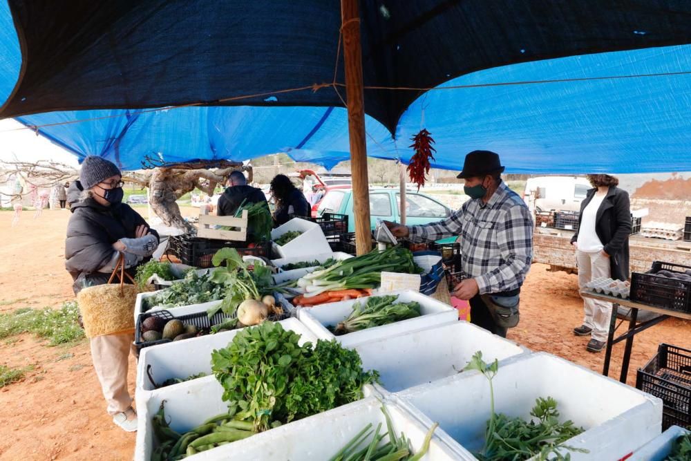 Cada sábado, una veintena de puestos de artesanía y de fruta y verdura se pone en marcha desde las 10 a las 16 horas