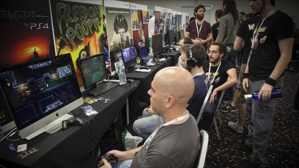 Jugadores en el congreso de videojuegos Gamelab, en el 2015.