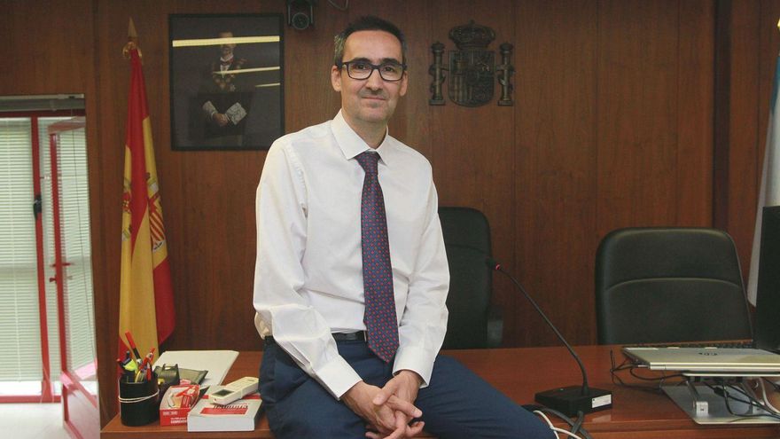Esteban Basalo, en la sala de vistas del juzgado de O Carballiño.