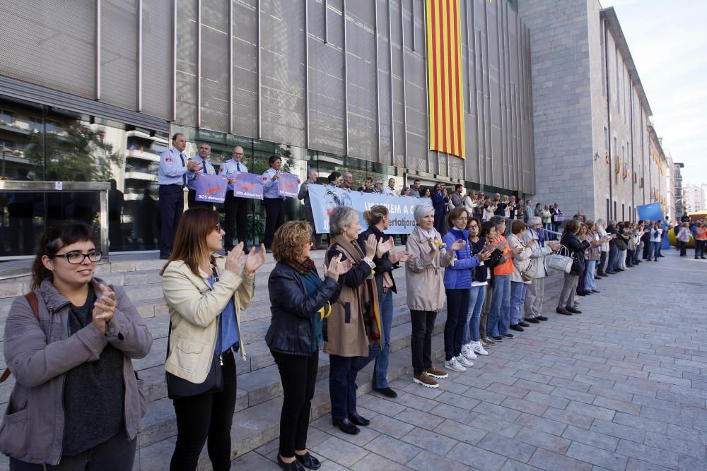 Protesta dels treballadors de la Generalitat a Girona