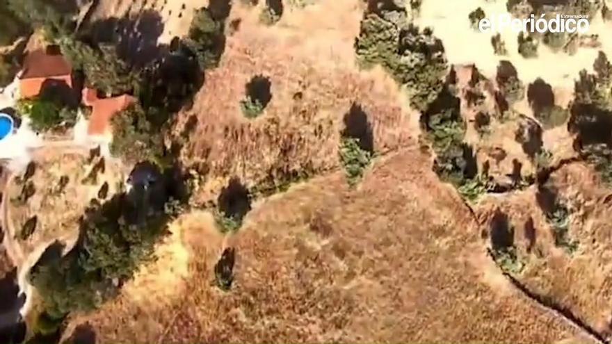 Video | Descarga de agua del helicóptero del Infoe sobre las Viñas de la Mata