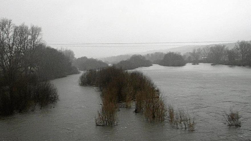 El río Tiétar inunda una parte de la vega de Jaraíz de la Vera