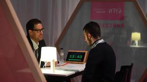 Un emprendedor busca capital en el 4YFN.