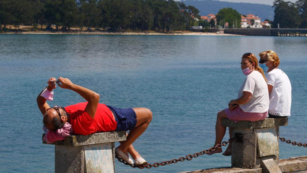 Turistas en A Toxa