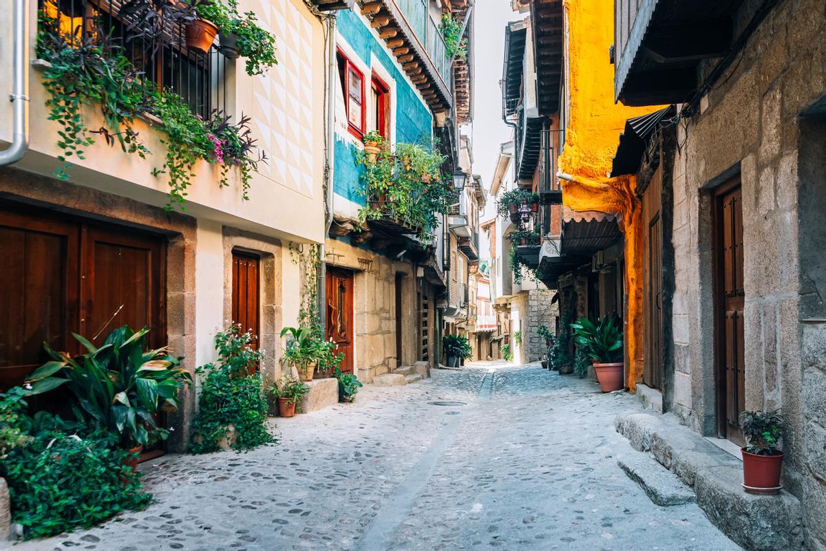 Arquitectura serrana en el pueblo de Cepeda
