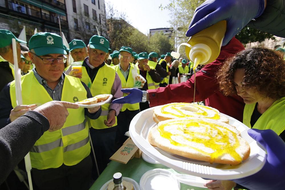 Protesta de los agricultores por los bajos precios del aceite